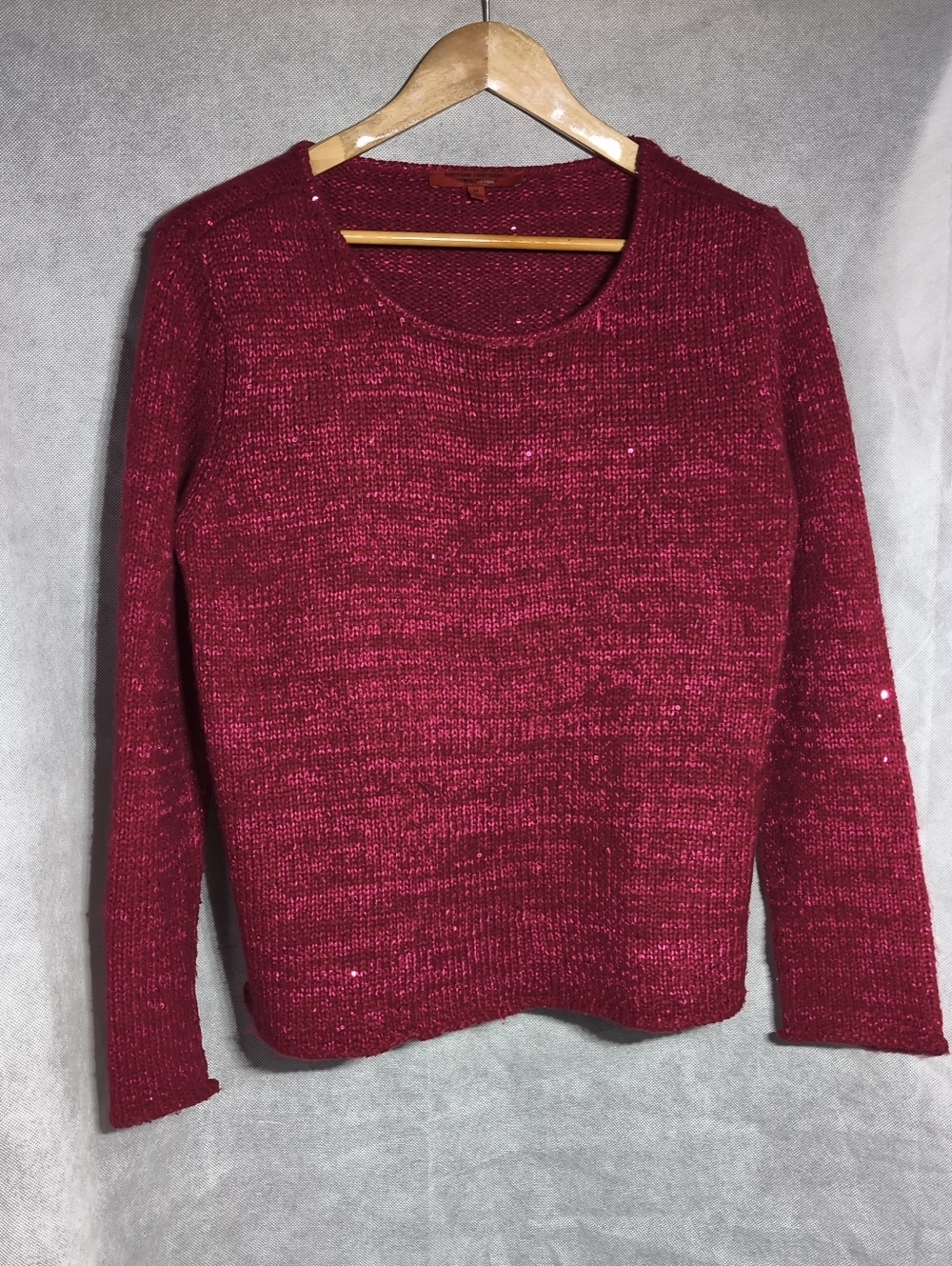 Narciso Rodriguez Women’s Sparkle Crewneck Sweater - Berry